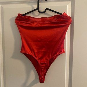Spandex Red Bodysuit